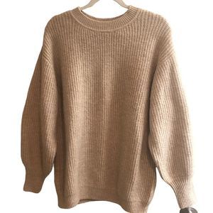 ASOS Ribbed Knit Puffed Sleeve Sweater Size Small